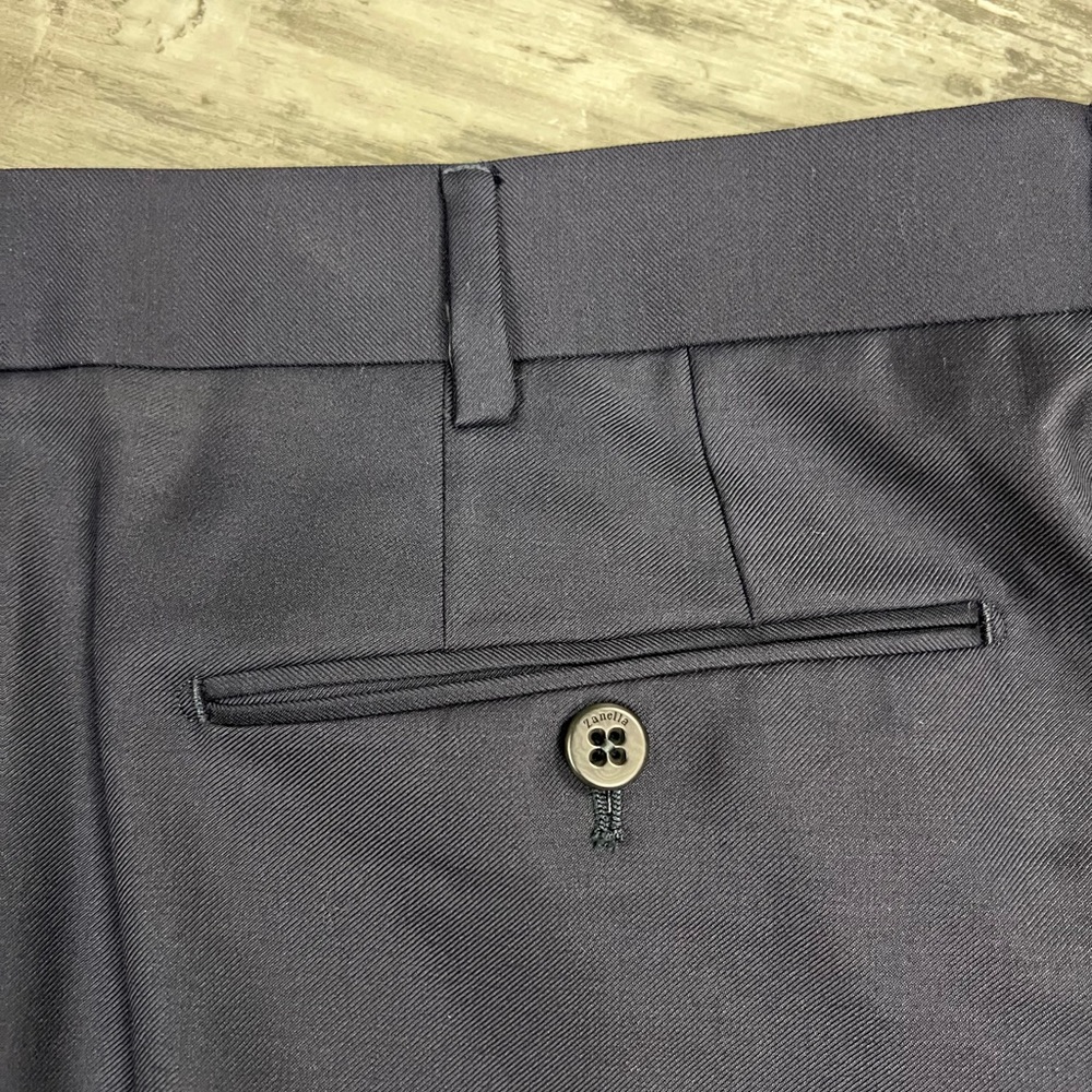 Zanella Navy Blue Devon Fit Dress Pants 38x29 - Picture 2 of 11